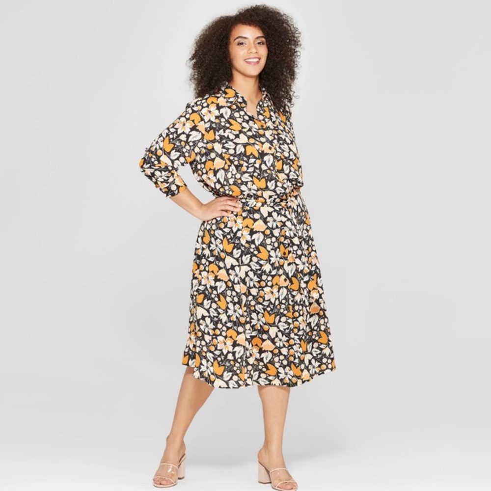 Who wear what Patterned Modern Midi Dress